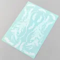White lace temporary tattoo sticker floral body art variant J1-26007 for party styling. - J1-26007 White