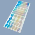 Holografischer temporärer Gesicht Tattoos Aufkleber Bogen mit metallischem Glanz Design - Geometrisch & Streifen Stil (S2-26009)