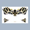 Adhesivo de cara de estrás negro oro corona joyas corporales fiesta festival maquillaje. - Estilo Corona Negro Oro (FG367)