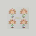 Pegatinas de diamantes de imitación para la cara festival maquillaje joyas brillantes. - Adhesivo de Estrás Forma Floral (FPG3018)