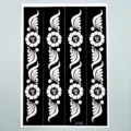 Henna tattoo stencil template hollow vintage floral design for body art temporary tattoo sticker - Symmetrical Floral Style (S3520)