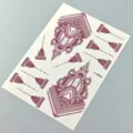 Rotbraune Henna temporäre Tattoo Aufkleber Bogen Indischer Mehndi Stil Körperkunst Design - Mehndi Muster (J1-26002) / Braun