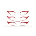 Rote Strass Augen Aufkleber Kristall Gesicht Edelsteine Festival Make-up Schmuck 3 Paar - Roter Strass Eyeliner Aufkleber(FE8-2603009)