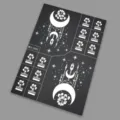 Henna tattoo stencil sheet flower crescent moon hollow sticker body art template variant - Henna Tattoo Stencil (WS3-26001)