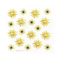 Sonne Gesicht Strass Aufkleber fuer Party Make-up, glaenzende Kristall Gesichtssteine. - Sonne Stil FG2-263043 (Silber & Blaue Strass)
