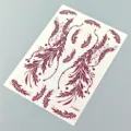 Brown henna temporary tattoo sticker Indian mehndi floral vine waterproof body art decal sheet - Mehndi Pattern (J1-26007) / Brown