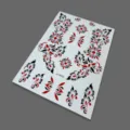 Henna temporäres Tattoo Aufkleber retro schwarz rot Blumen Spitze wasserdicht Variante SKU - J2-26002