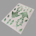Grün silber blumen henna temporäre tattoo aufkleber für hand körperkunst wasserdichtes - Grüner Blumenstil (JG-26019)