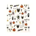 Autocollants d'ongles Halloween style sombre citrouille araignée fantôme adhésif art déco - DP1-26039
