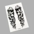 Schwarz-weiße Lilien Arm Tattoo Aufkleber, wasserdichtes temporäres Körperschmuck Design. - K0-26014 (Lilie)