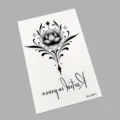 Wasserdichter temporärer Tattoo-Aufkleber schwarze Lotusblume Dunkeldesign Körperschmuck - K0-26015 (Lotus & Reben)