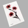 Wasserdichter temporärer Tattoo-Aufkleber mit rotem Spinnenlilie Blumen Design neu - K0-26019 (Rote Blume)