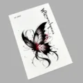 Wasserdichter temporärer TattoosAufkleber mit gotischem, dunklem Schmetterling-Design. - K0-26023 (Tinte Schmetterling)