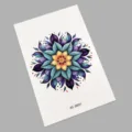 Wasserdichtes temporäres Tattoo mit buntem Mandala Motiv, wasserfest und sehr langlebig. - K0-26031 (Mandala)