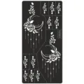 Hollow henna tattoo stencil template featuring elegant floral and moon patterns for DIY body art. - S2961