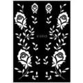 Rose Henna Tattoo Stencil S 3503 Black White Hollow Airbrush Body Art Sticker Template - S3503 Rose Vine