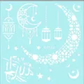 Temporäres Tattoo-Aufkleber blaue Bogen weißer Mond Laterne ethnischer Körperkunst-Aufkleber - Stil K7344