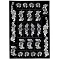 Indian style henna tattoo stencil sticker hollow body art painting template for makeup design SKU - Style S3144