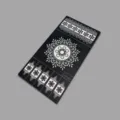 Black and white henna tattoo template detail, geometric floral pattern sticker design. - WS2-25005 Mandala Geometric