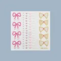 Pearl bow face rhinestone stickers, gorgeous party makeup crystal gems for women. - Bow Style (FG2-3013)
