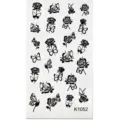 Minimalistische schwarze Rosen Schmetterling temporäre Tattoo Aufkleber Bogen wasserdicht - K1052