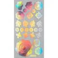 Holographic laser tattoo stickers waterproof metallic face body art for festival party decor. - Stars And Sun Style (S2-26001)