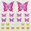 3D butterfly face crystal stickers rhinestone face jewels festival party makeup gems - Glitter Butterfly & Pearl