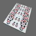 Retro schwarz rot blumen spitze temporäre tattoo aufkleber bogen körperkunst party deko - J2-26006