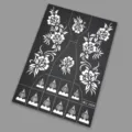 Henna tattoo stencil sticker floral vine hollow body art temporary hand back design variant - Henna Tattoo Stencil (WS3-26008)