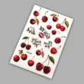 Waterproof cherry and red lip temporary tattoo sticker set, ideal for party body art. - Pattern K025099