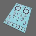 Wasserdichter temporärer Tattoo-Aufkleber Bogen mit filigranen Henna Blumen Spitzen Muster für Partys. - J2-26003A