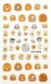 Cute cartoon dog nail stickers with gold foil outline, waterproof adhesive decals for manicure art. - CD3-26036