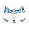 Weihnachts Hirsch Gesicht Strass Aufkleber blaue Kristall Festival Party Make-up. - FG357 Blaues Hirsch