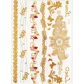 Gold silver metallic henna temporary tattoo sticker waterproof body art party decor - YH-093