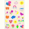 Kinder fluoreszierend temporär Tattoo Aufkleber süss Cartoon Blume Stern wasserdicht - Muster K098