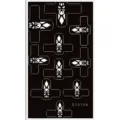 Indian style henna tattoo stencil sticker, black hollow temporary body art template for fingers. - S13108