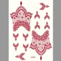 Rote Henna-Spitze temporäre Tattoo Aufkleber Bogen für Körperkunst Party Festival Stil - J1436