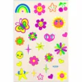Kinder fluoreszierend Tattoo Sticker leuchtende Blume Stern wasserdicht Party Aufkleber - K099