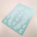 White floral lace temporary tattoo sticker, waterproof body art transfer for hands. - J124-014