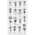 Wasserfeste schwarze Rosen temporäre Tattoo-Aufkleber Mini Finger Kunst Design für Frauen. - K1004