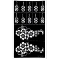 Floral henna tattoo stencil self-adhesive hollow sticker for hand back art decor - Floral Vine Hollow Template (S13141)