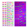 Bunte Herz fluoreszierende temporäre Tattoo-Aufkleber für Kinder Party Bühne Arm Dekoration. - Herzmuster (K425005)