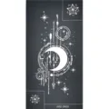 Temporary celestial moon and star henna tattoo sticker for body art and party style. - Pattern WS2-25025