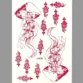 Henna braune Quallen temporäre Tattoo Aufkleber Bogen für Party Körperkunst Dekoration - J1438