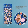 Niedliches Cartoon-Panda-3D-Sticker-Set aus weichem PVC-Material, ideal für DIY-Tagebücher. - Hochheben