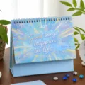 Blue starry 2027 desk calendar, large size desktop planner and schedule organizer for students. - Good Things Coming