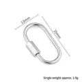 Stainless steel oval screw clasp DIY bracelet necklace jewelry connector hardware accessory - Hexagonal Screw Oval Connector / 13x25mm / Steel
