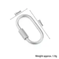 Stainless steel screw lock oval carabiner clasp, 13x25mm DIY jewelry accessory connector. - Sanded Screw Oval Connector / 13x25mm / Steel