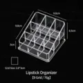 Clear acrylic lipstick organizer display stand multi-grid makeup storage box for vanity. - 9-Grid Organizer without Lid