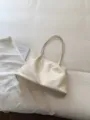 Minimalistische lässige Damen Schultertasche, stilvoller Retro Shopper und elegante Handtasche. - Ohne Anhänger / Gebrochenes Weiß